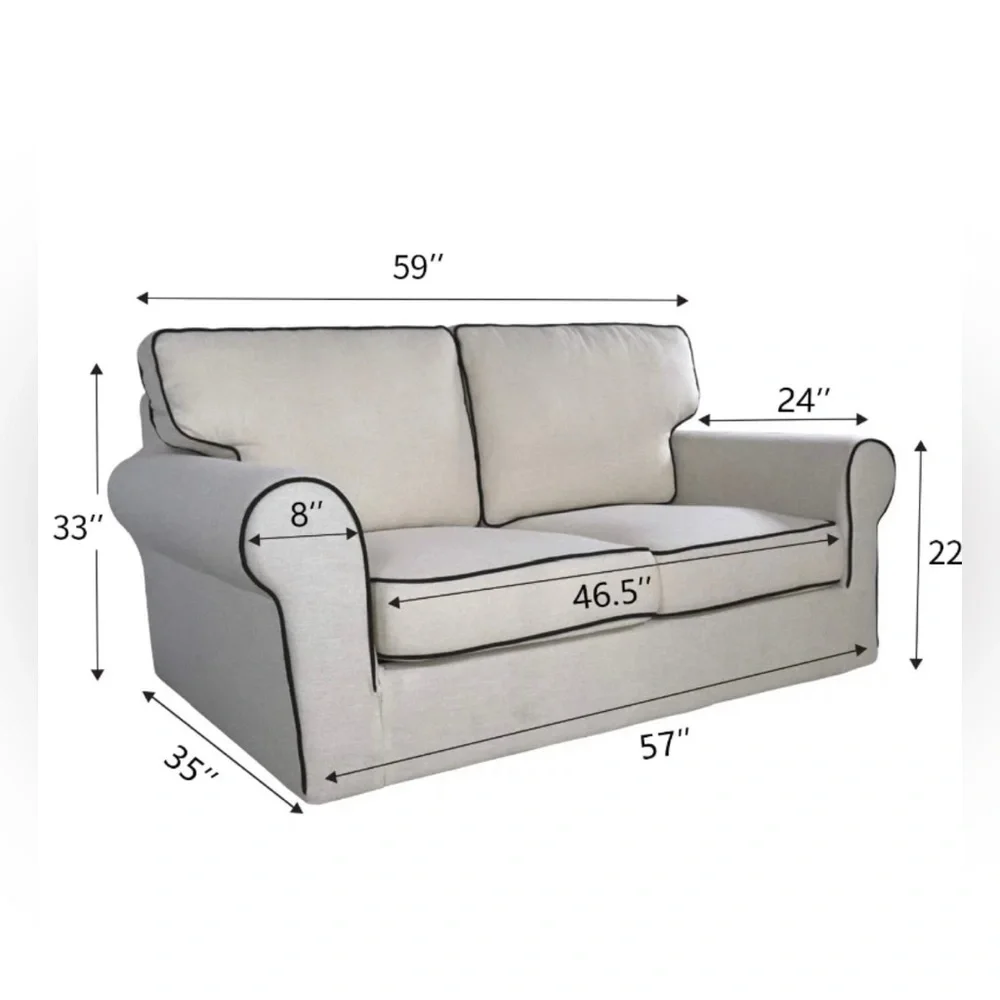Purefit Sofa Slipcover Loveseat Dark Gray